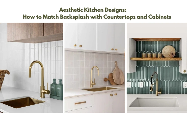 Aesthetic Kitchen Designs: How to Match Backsplash with Countertops and Cabinets