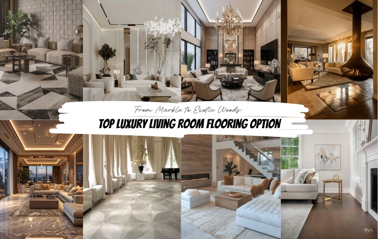 From Marble to Exotic Woods: Top Luxury Living Room Flooring Options